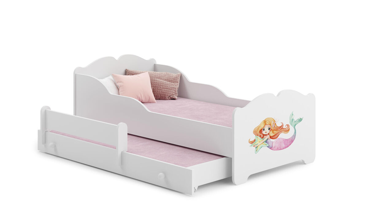 Cama de solteiro infantil anna ksb001 80x160 cm branco
