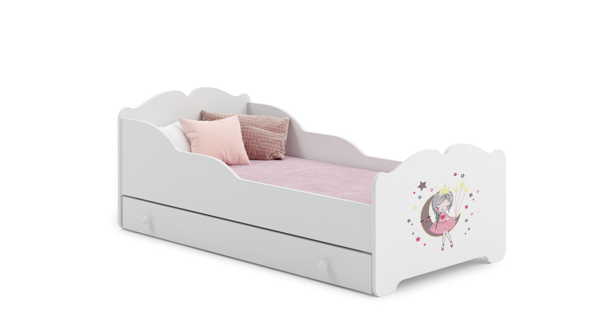 Cama de solteiro infantil anna ksb015 70x140 cm branco