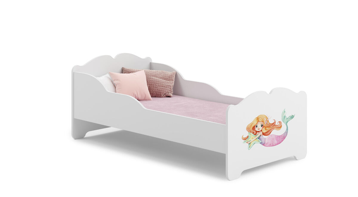 Cama de solteiro infantil anna ksb001 80x160 cm branco