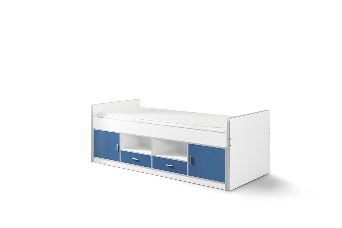 Cama de solteiro infantil bonny ksb005 90x200 cm azul