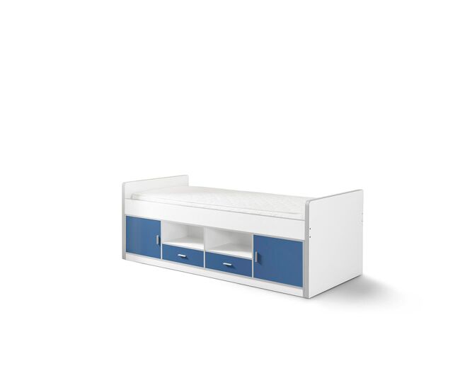 Cama de solteiro infantil bonny ksb005 90x200 cm azul