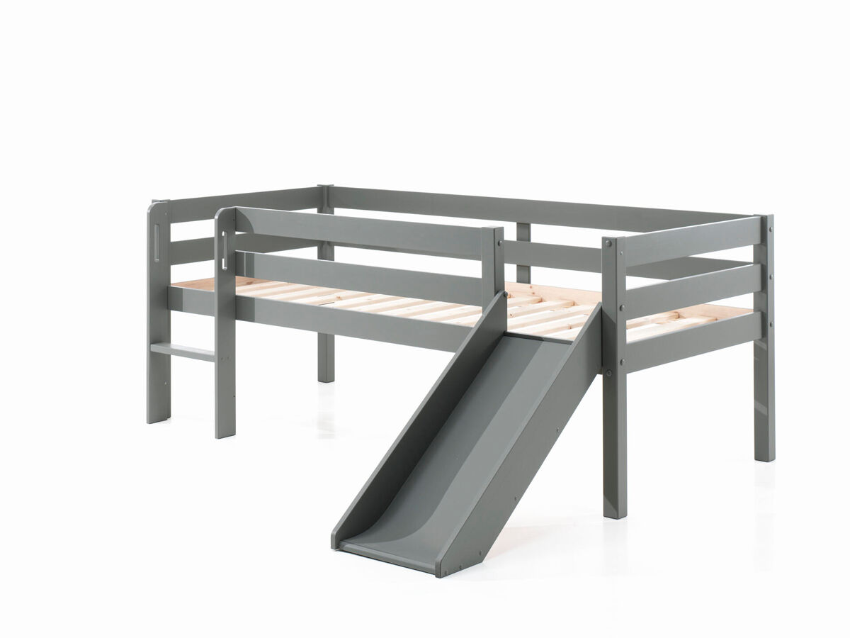Cama loft pino lb005 90x200 cm cinzento