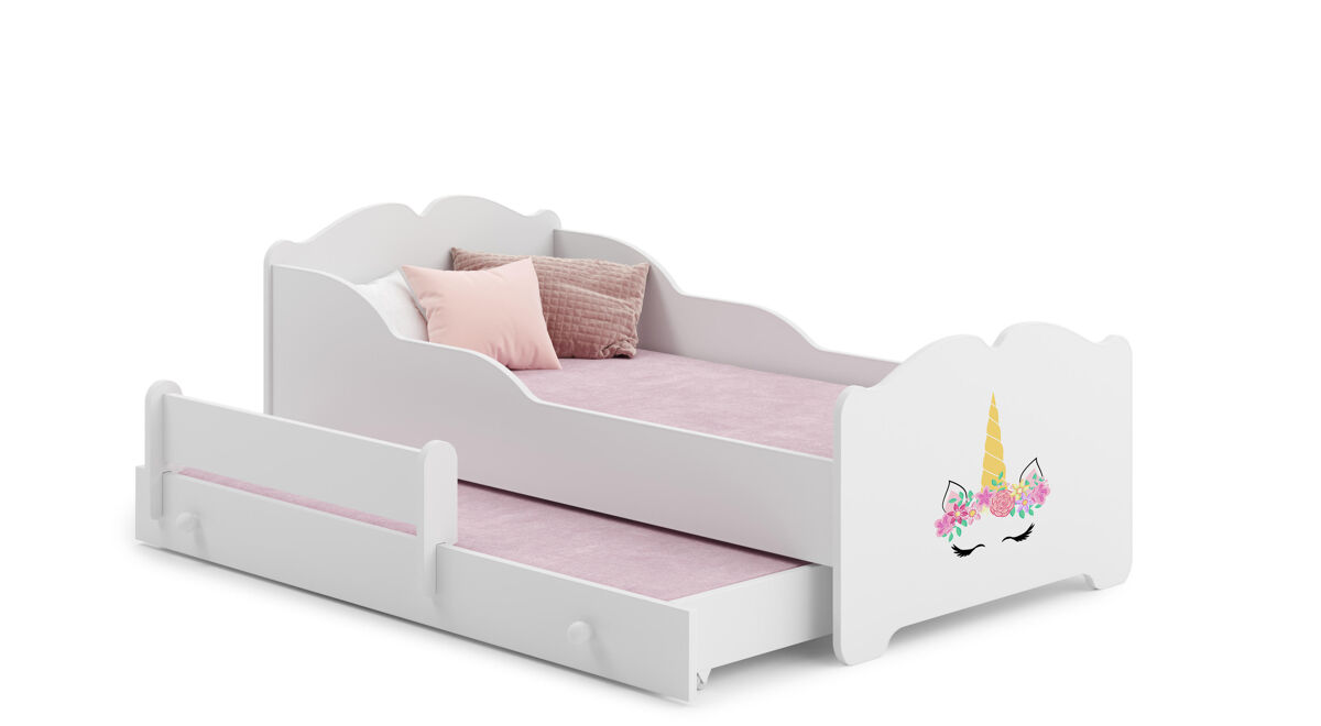 Cama de solteiro infantil anna ksb001 80x160 cm branco