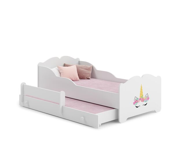 Cama de solteiro infantil anna ksb001 80x160 cm branco