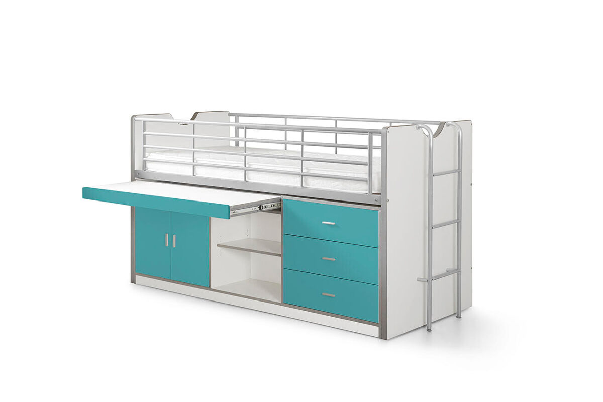 Cama de solteiro infantil bonny ksb005 90x200 cm azul