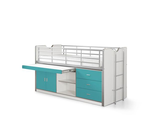 Cama de solteiro infantil bonny ksb005 90x200 cm azul