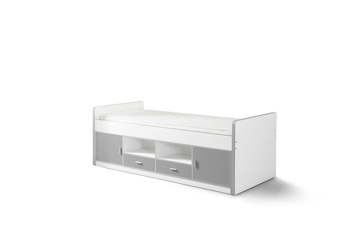 Cama de solteiro infantil bonny ksb005 90x200 cm cinzento