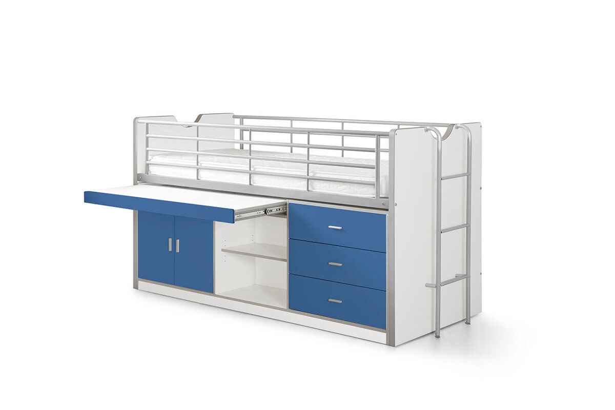 Cama de solteiro infantil bonny ksb005 90x200 cm azul