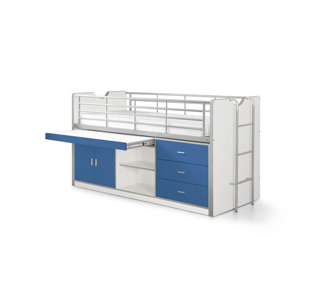 Cama de solteiro infantil bonny ksb005 90x200 cm azul