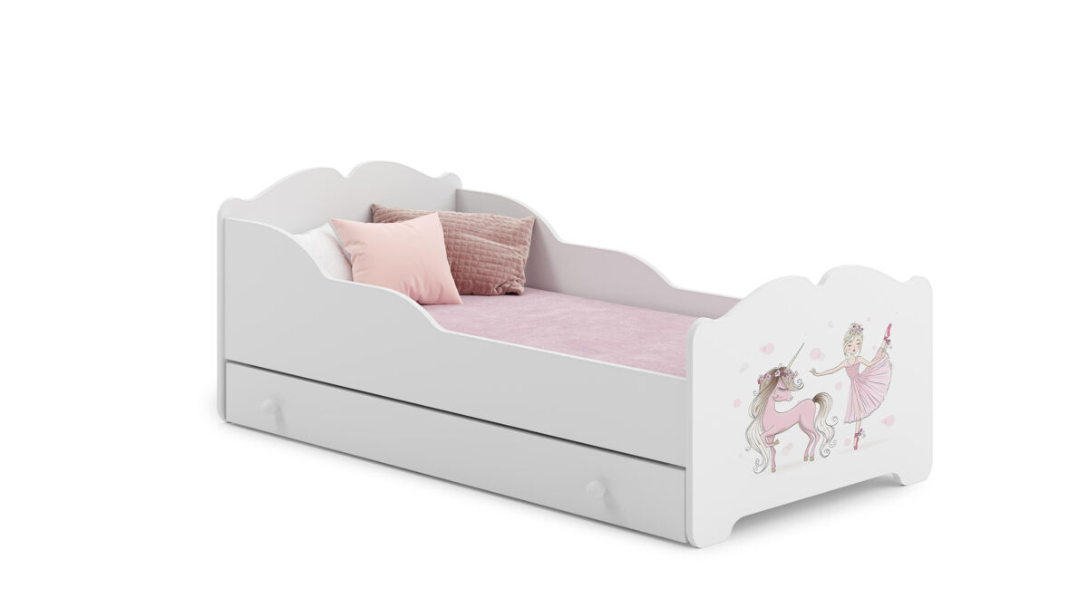 Cama de solteiro infantil anna ksb001 80x160 cm branco