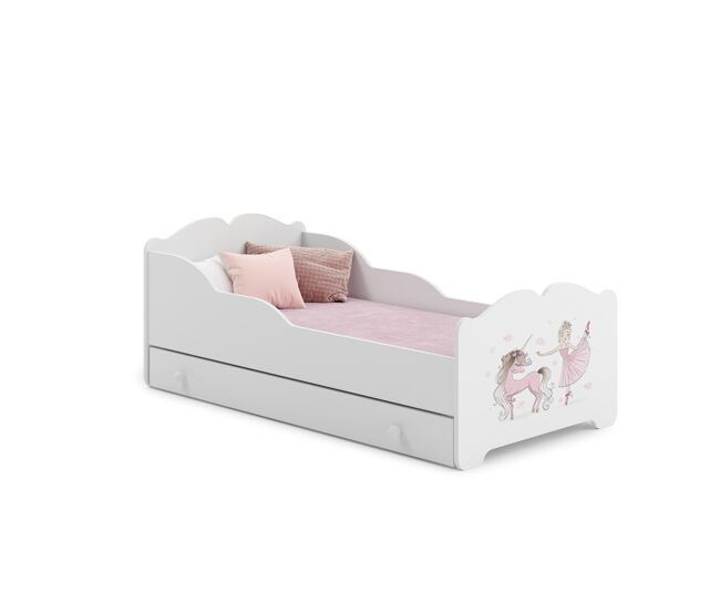 Cama de solteiro infantil anna ksb001 80x160 cm branco
