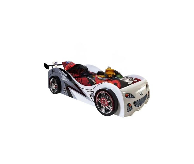 Cama de solteiro infantil auto ksb005 90x200 cm branco