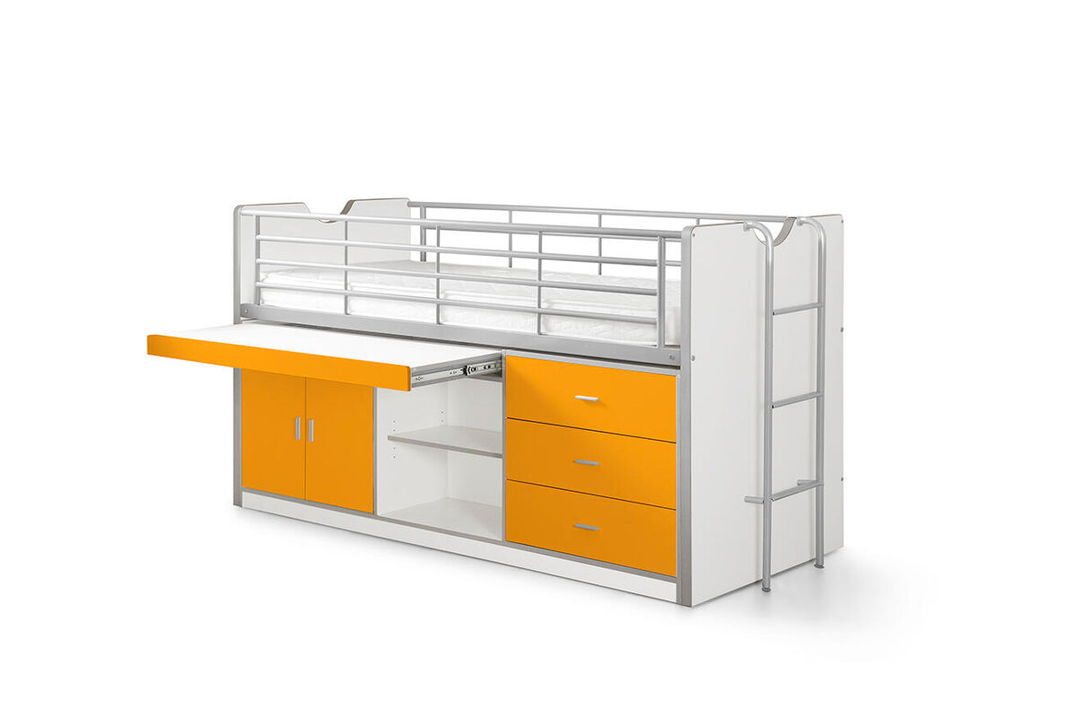 Cama de solteiro infantil bonny ksb005 90x200 cm laranja