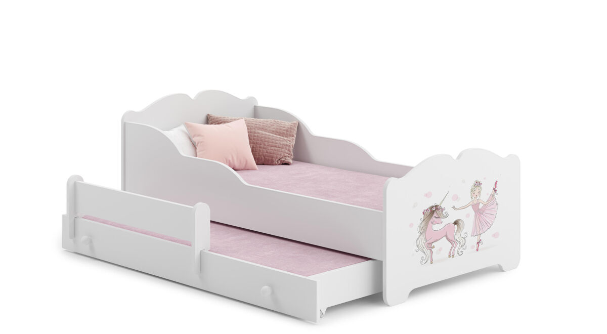 Cama de solteiro infantil anna ksb001 80x160 cm branco