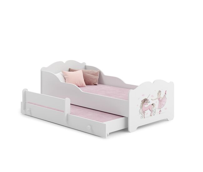Cama de solteiro infantil anna ksb001 80x160 cm branco
