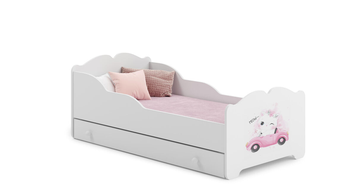 Cama de solteiro infantil anna ksb015 70x140 cm branco