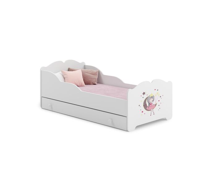 Cama de solteiro infantil anna ksb001 80x160 cm branco