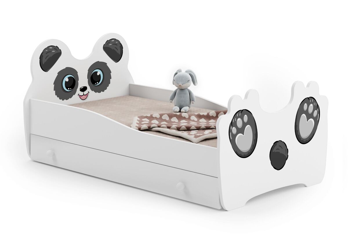 Cama de solteiro infantil animals ksb015 70x140 cm branco