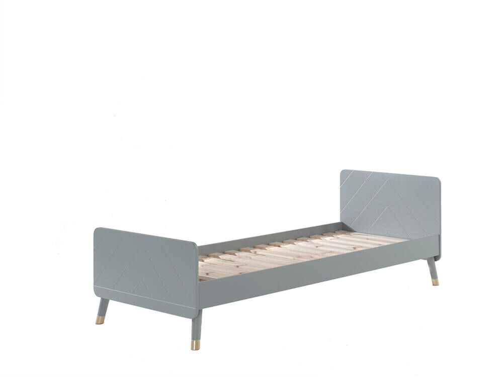 Cama de solteiro infantil billy ksb005 90x200 cm cinzento