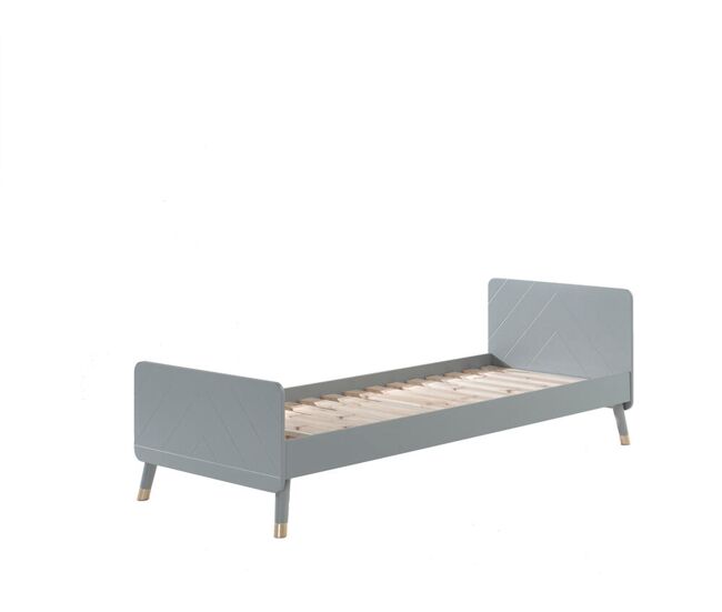 Cama de solteiro infantil billy ksb005 90x200 cm cinzento