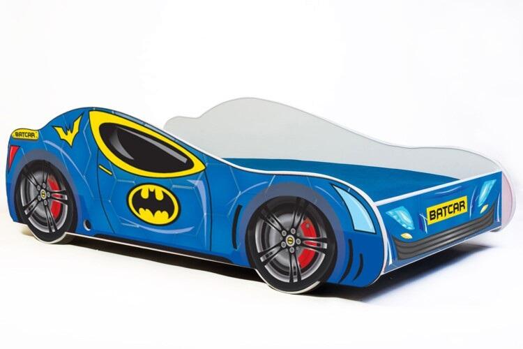 Cama de solteiro infantil car ksb001 80x160 cm azul