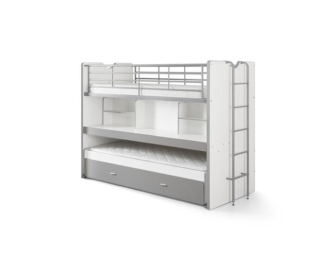 Cama de solteiro infantil bonny ksb005 90x200 cm gris