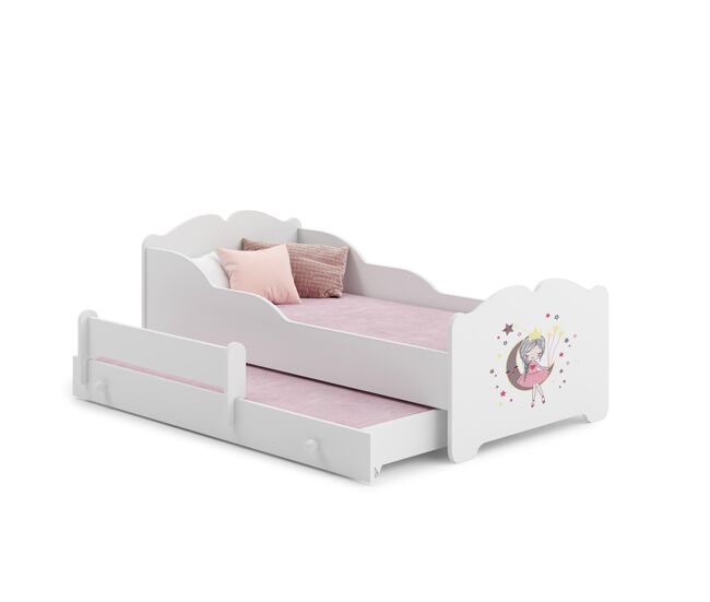 Cama de solteiro infantil anna ksb001 80x160 cm branco