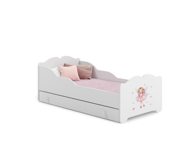 Cama de solteiro infantil anna ksb001 80x160 cm branco