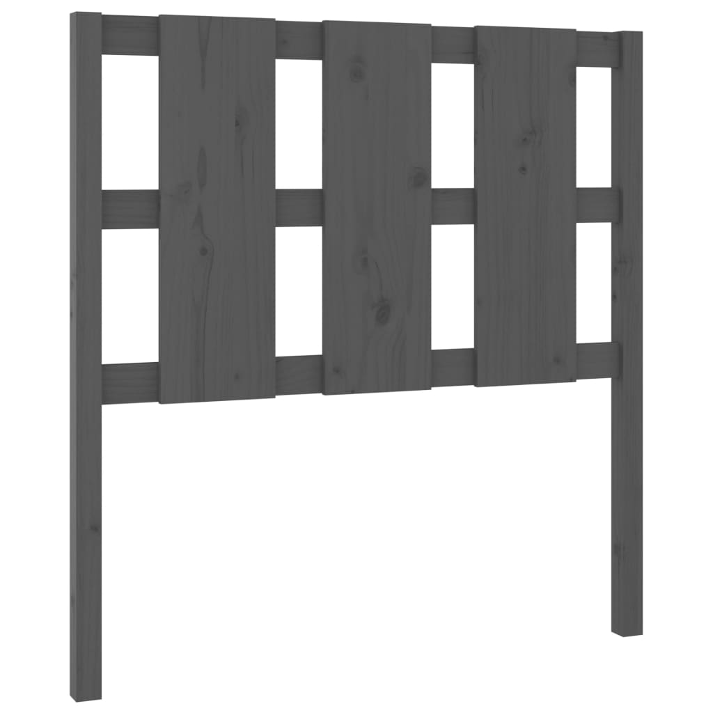 Vidaxl cabeceira de cama 105,5x4x100 cm pinho maciço cinzento