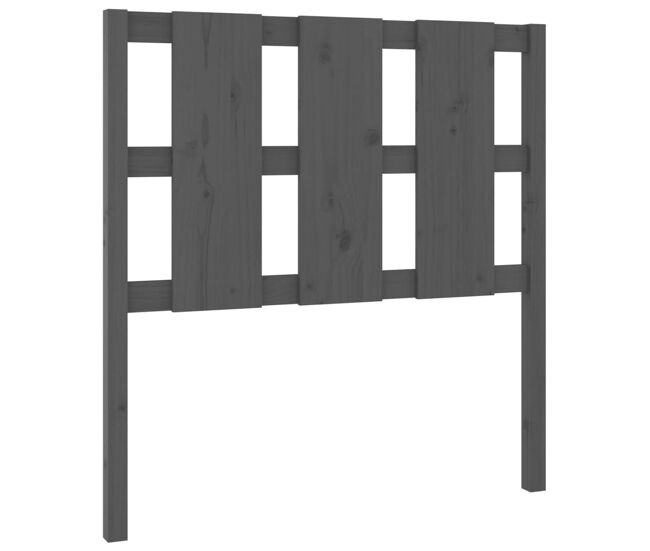 Vidaxl cabeceira de cama 105,5x4x100 cm pinho maciço cinzento