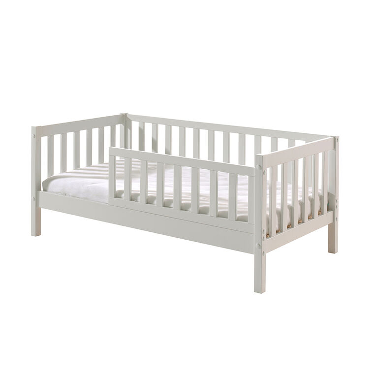 Cama vipack tod 70x140 com estrado de ripas - blanc