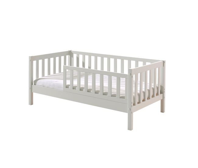 Cama vipack tod 70x140 com estrado de ripas - blanc