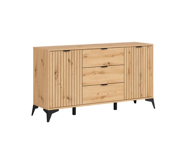Aparador 2 portas 3 gavetas 150 cm mao madeira