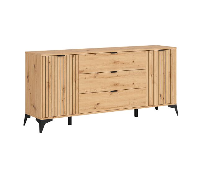 Aparador 2 portas 3 gavetas 180 cm mao madeira