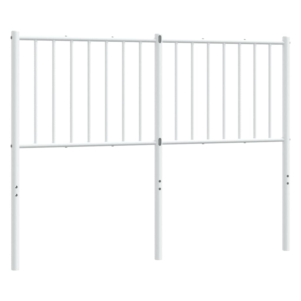 Vidaxl cabeceira de cama 120 cm metal branco