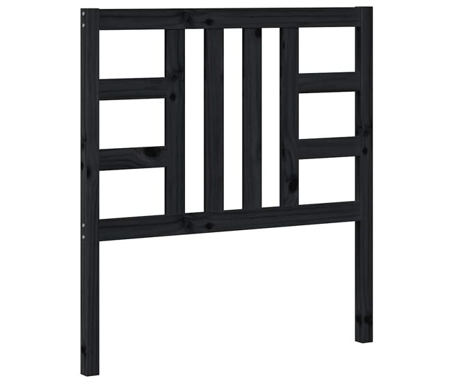 Vidaxl cabeceira de cama 96x4x100 cm pinho maciço preto