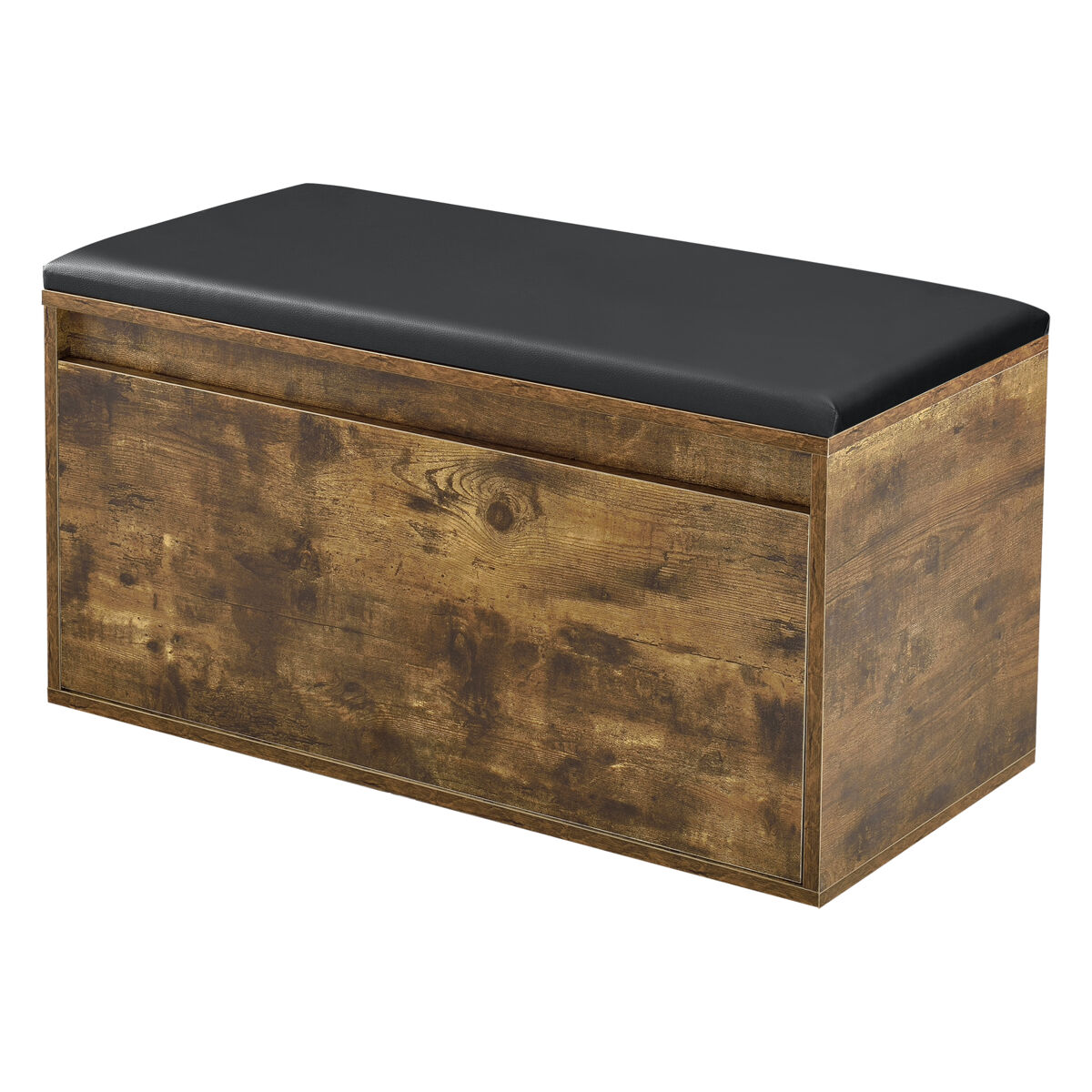Bancada para sapateira degerfors com gaveta 80x39x45 cm - carvalho escuro/preto [en.casa]