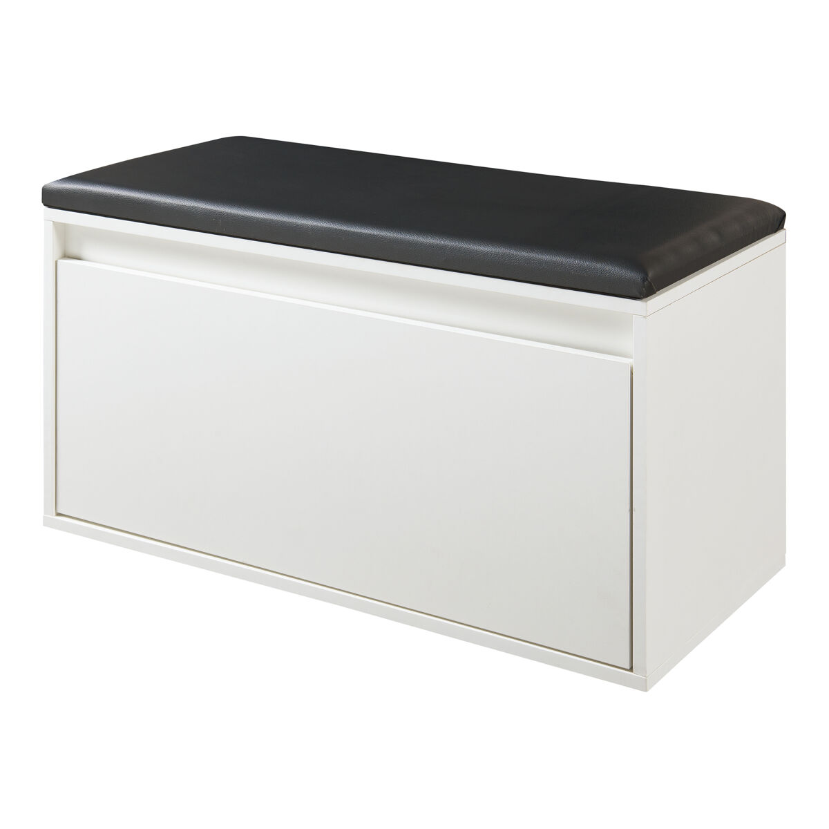 Sapateira degerfors com gaveta 80x39x45 cm - branco/preto [en.casa]