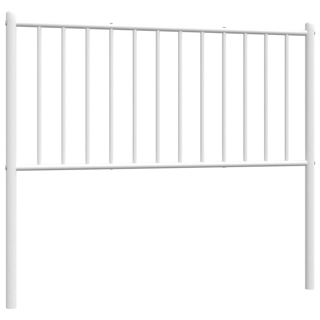 Vidaxl cabeceira de cama 100 cm metal blanc