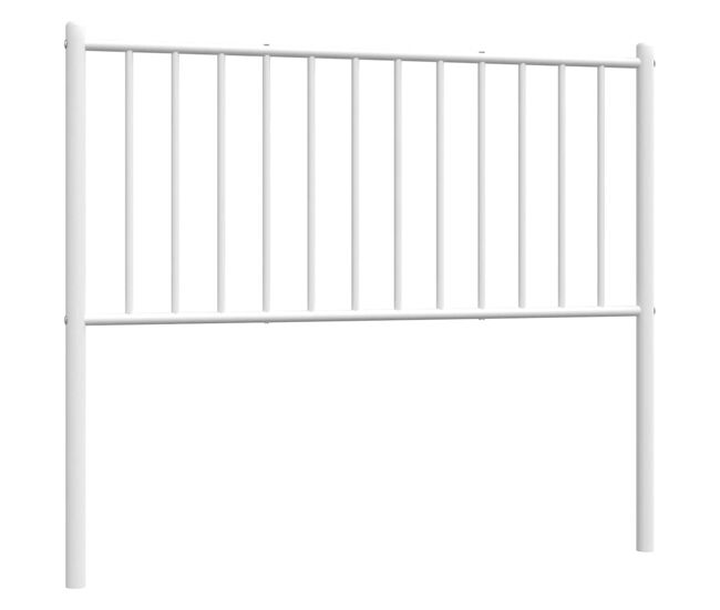 Vidaxl cabeceira de cama 100 cm metal blanc
