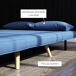 Sofá Cama Poliéster, Espuma e Metal HOMCOM, casa - sófas Sofá Cama Poliéster, Espuma e Metal HOMCOM, casa - sófas Azul