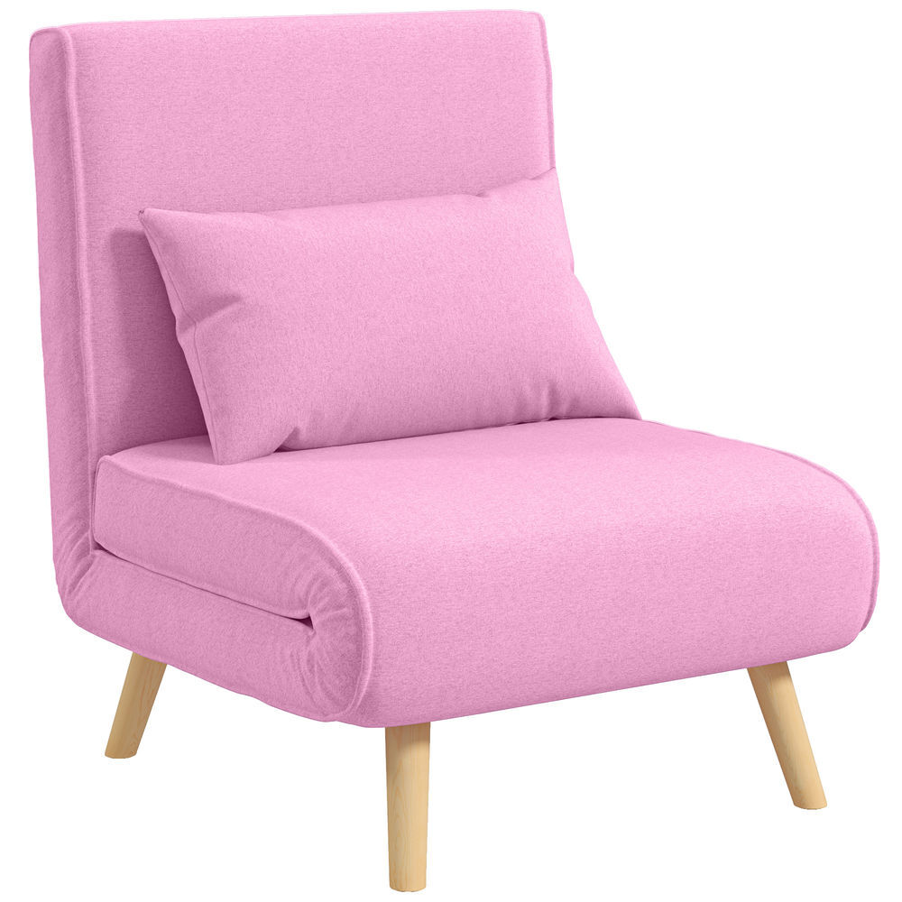 Sofá Cama Poliéster, Espuma e Metal HOMCOM, casa - sófas