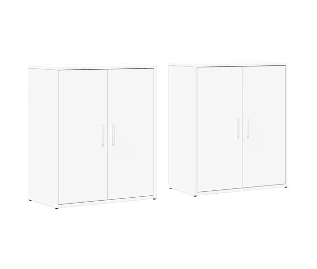 Vidaxl aparadores 2 pcs 60x31x70 cm derivados de madeira branco