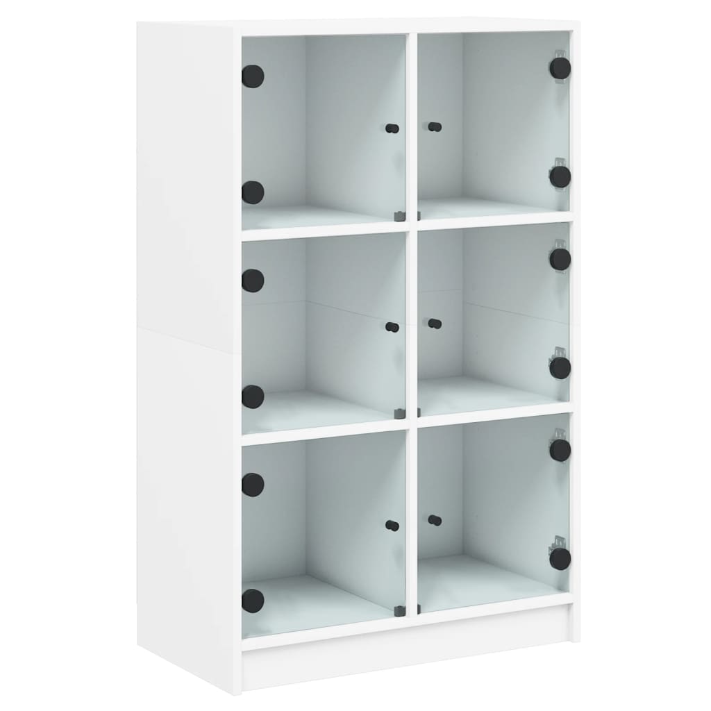 Vidaxl armário alto c/ portas 68x37x109 cm derivados de madeira branco