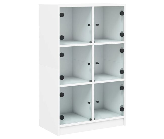 Vidaxl armário alto c/ portas 68x37x109 cm derivados de madeira branco