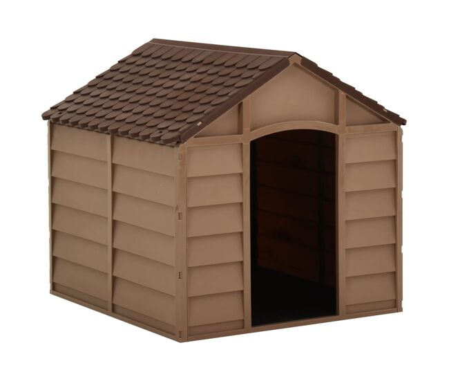 Vidaxl casota para cão 71x71,5x68 cm castanho pp