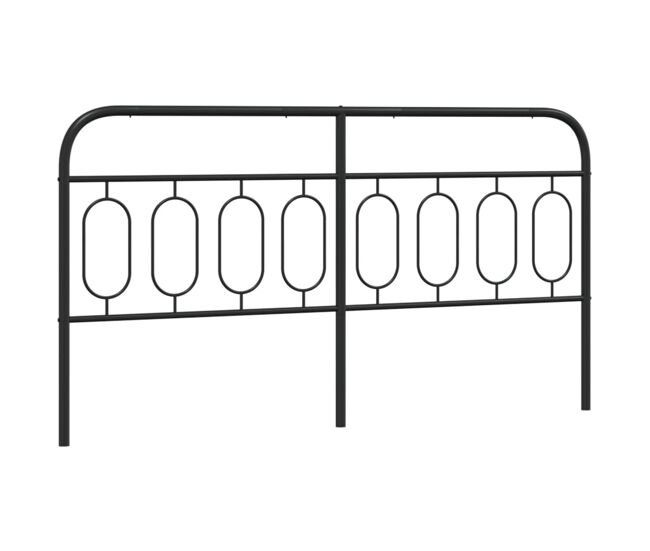 Vidaxl cabeceira de cama 183 cm metal preto