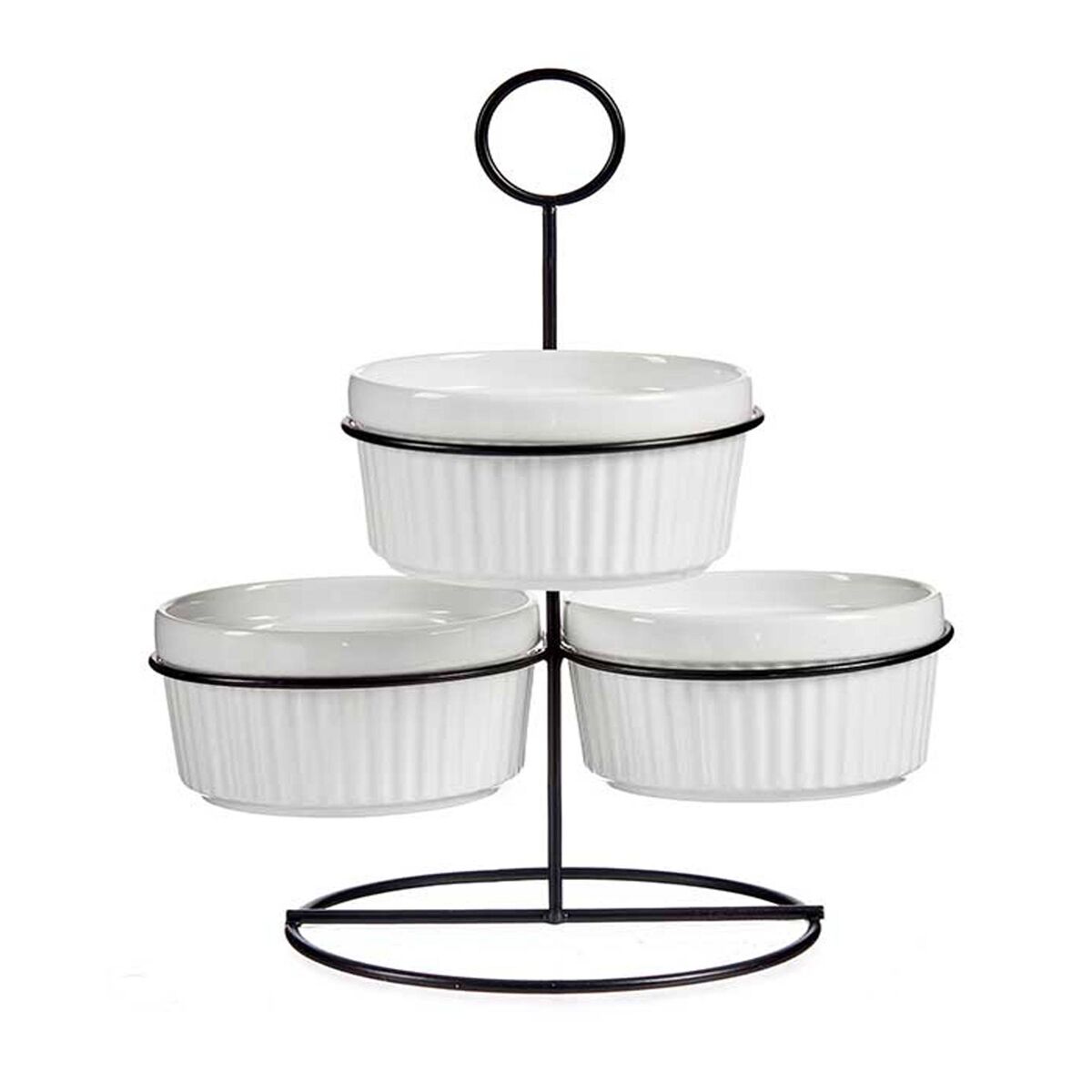 Conjunto de 3 taças redondas + prateleira coleção VESSIA