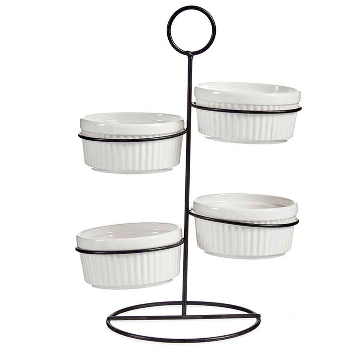 Conjunto de 4 taças redondas + prateleira me coleção VESSIA