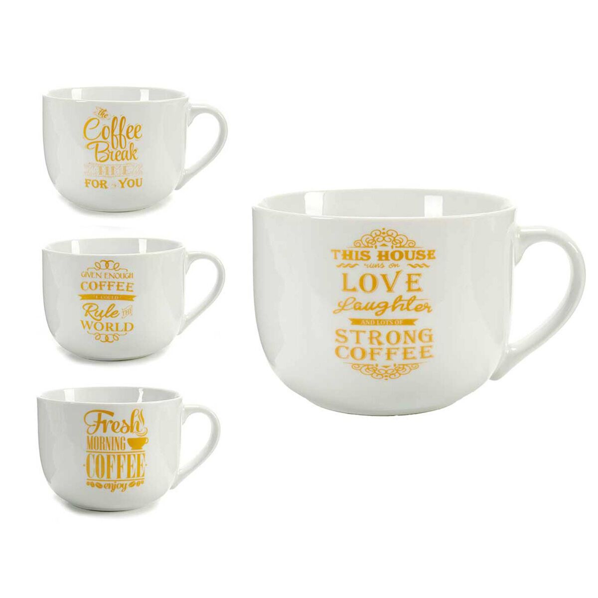 Caneca de café com alça 4 sortidas da coleção VESSIA